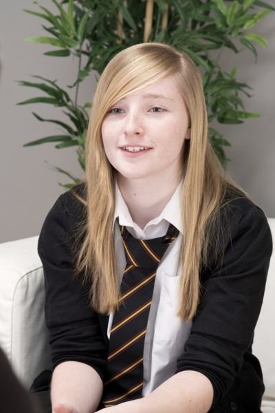 Young person during mindfulness session at school